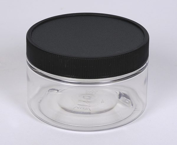 8 oz Clear PET Straight Sided Jar w/ 89-400