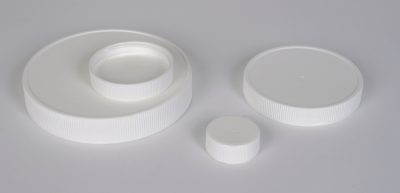 28-400 WHITE Polypropylene Cap w/ PE Foam/PS 22Liner