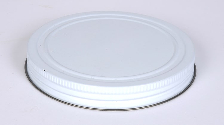 100 mm White Gold Metal Cap w/ Pulp-Poly Liner