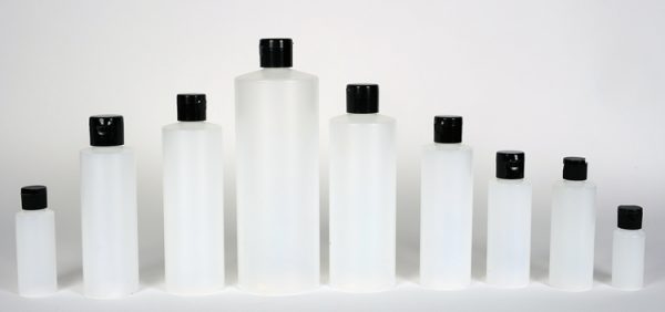 32 oz Natural HDPE Plastic Cylinder w/ 28-410 Finish - Image 2