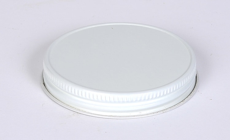 53 mm White-White Vacuum Cap w/ PLASTISOL