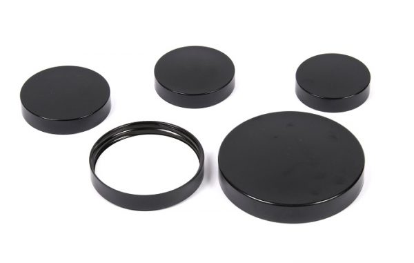 22-400 BLACK Phenolic Cap w/ Pulp-Vinyl