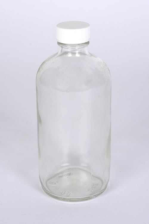 8 oz. FLINT Glass Boston Round w/ 24-405 Finish