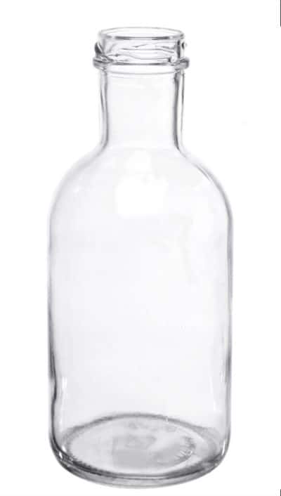 16 oz Clear Glass Stout Bottle w/ 38-405 Finish
