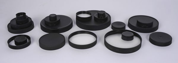100-400 Black Plastic Cap w/ F-217