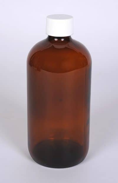 16oz Amber Boston Round
