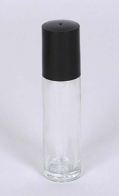 1/3 oz Flint Glass Roll-on w/ Black Cap