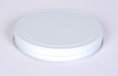 70 mm White Metal Caps w/ Pulp-Poly Liner